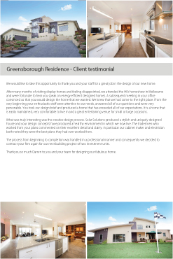 Greensborough Testimonial